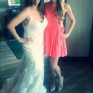 Neon Orange Cage Dress